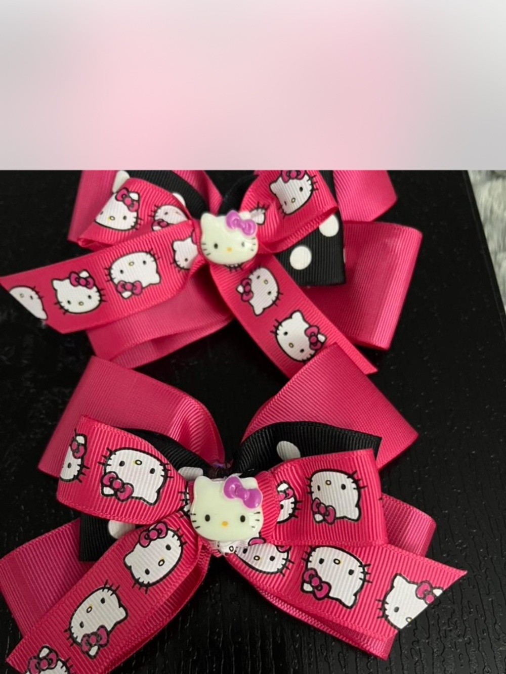 Hello Kitty inspired hair bows